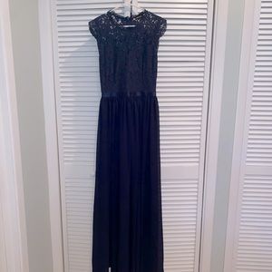 Navy maxi formal dress. Worn once.